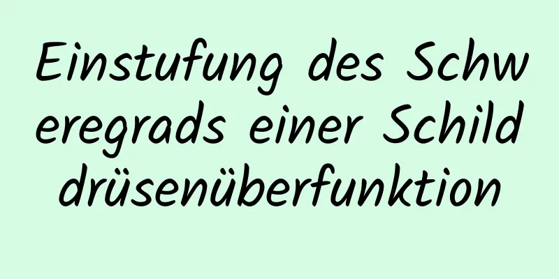 Einstufung des Schweregrads einer Schilddrüsenüberfunktion