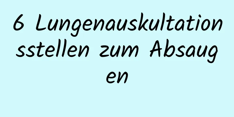 6 Lungenauskultationsstellen zum Absaugen