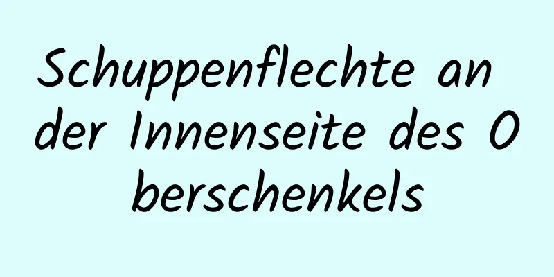 Schuppenflechte an der Innenseite des Oberschenkels