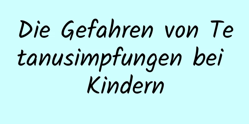 Die Gefahren von Tetanusimpfungen bei Kindern