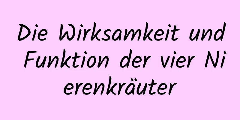 Die Wirksamkeit und Funktion der vier Nierenkräuter