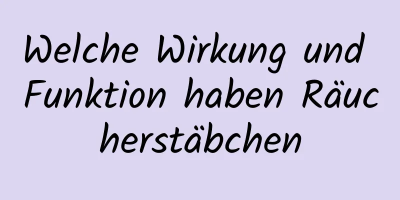 Welche Wirkung und Funktion haben Räucherstäbchen