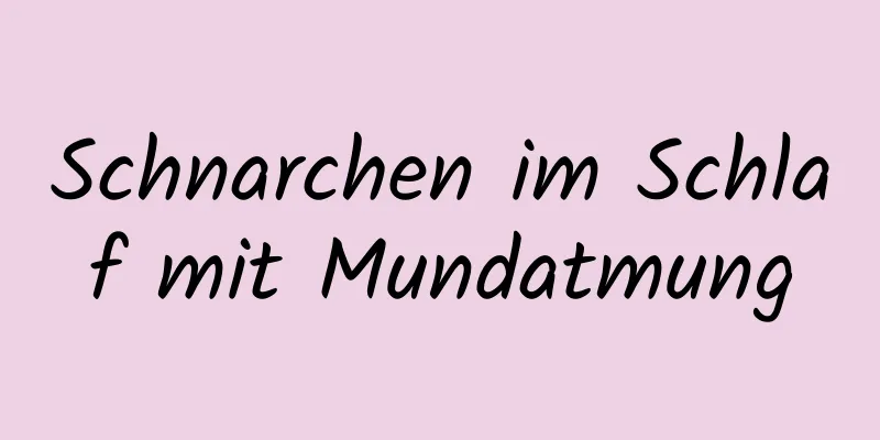 Schnarchen im Schlaf mit Mundatmung