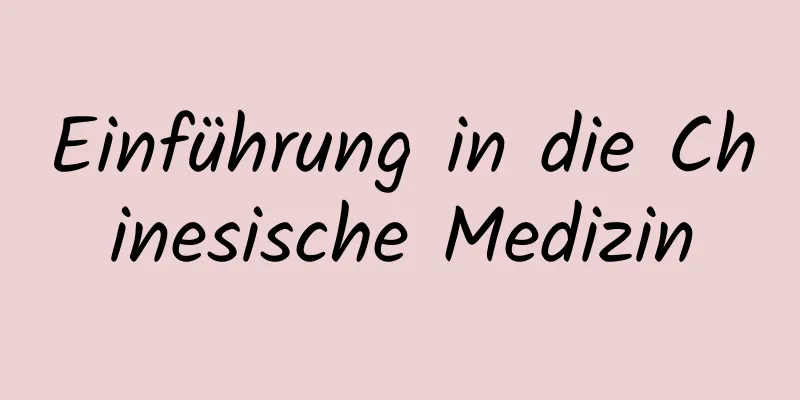 Einführung in die Chinesische Medizin