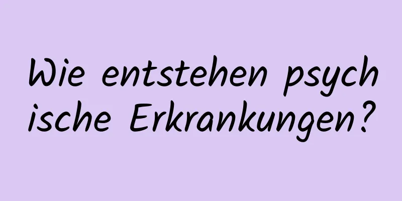 Wie entstehen psychische Erkrankungen?