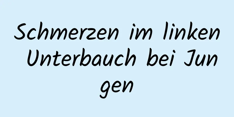 Schmerzen im linken Unterbauch bei Jungen