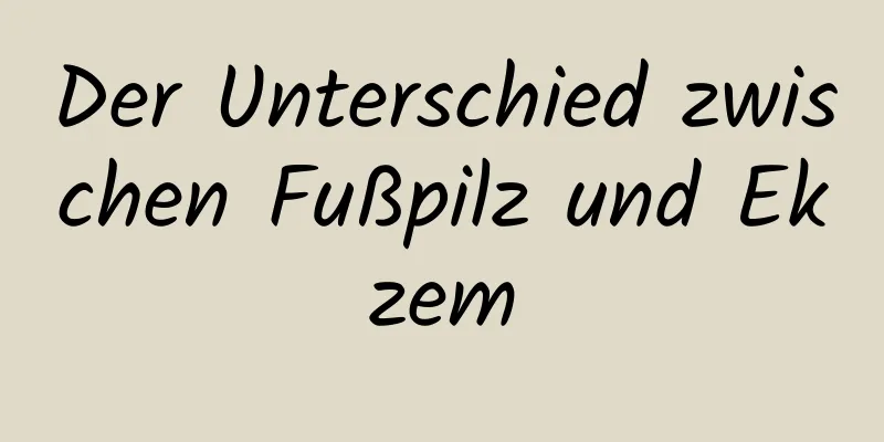 Der Unterschied zwischen Fußpilz und Ekzem