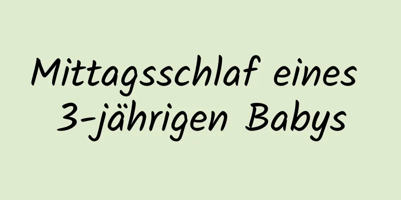 Mittagsschlaf eines 3-jährigen Babys