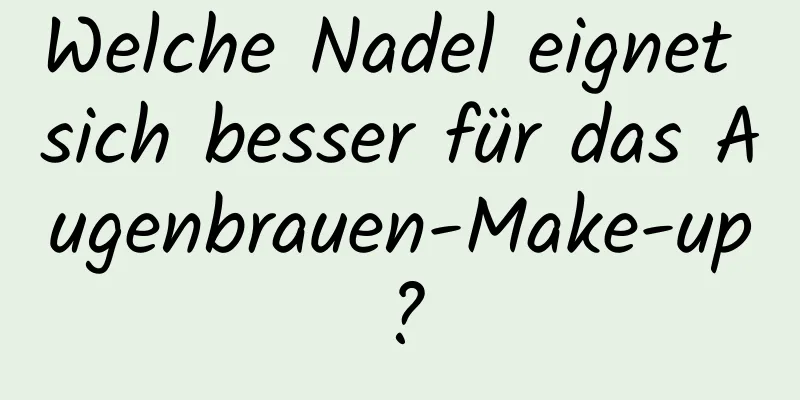 Welche Nadel eignet sich besser für das Augenbrauen-Make-up?