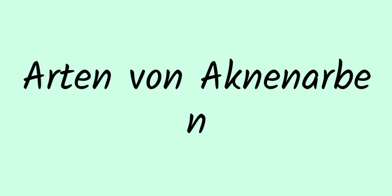 Arten von Aknenarben