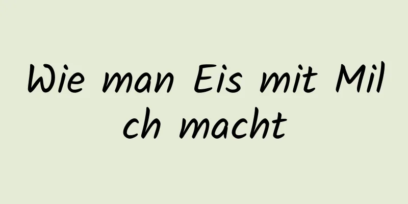 Wie man Eis mit Milch macht