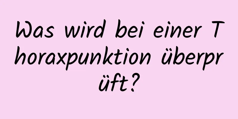 Was wird bei einer Thoraxpunktion überprüft?