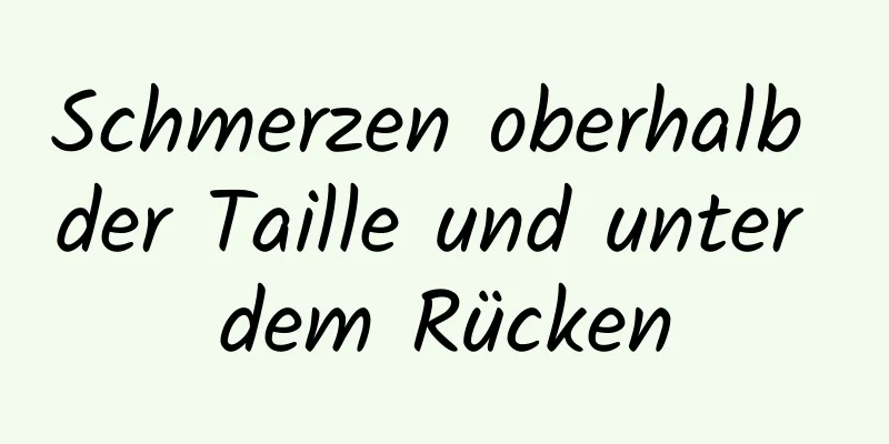 Schmerzen oberhalb der Taille und unter dem Rücken