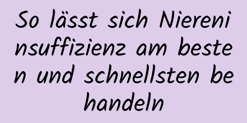 So lässt sich Niereninsuffizienz am besten und schnellsten behandeln