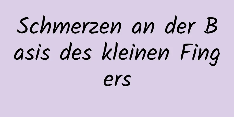 Schmerzen an der Basis des kleinen Fingers