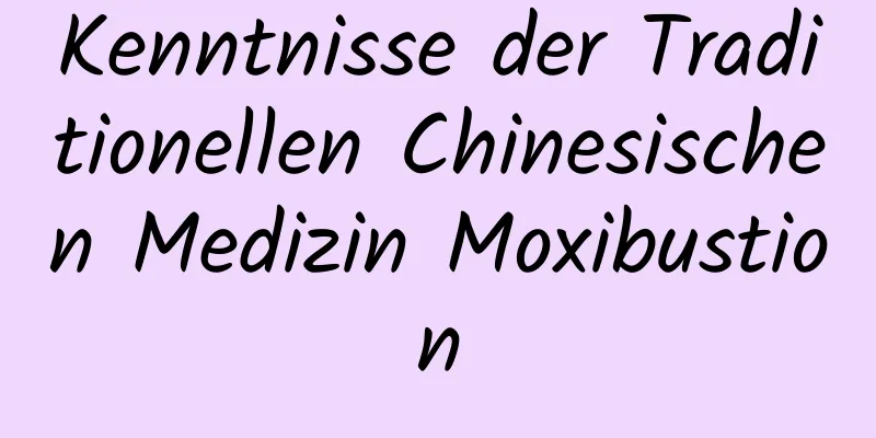 Kenntnisse der Traditionellen Chinesischen Medizin Moxibustion