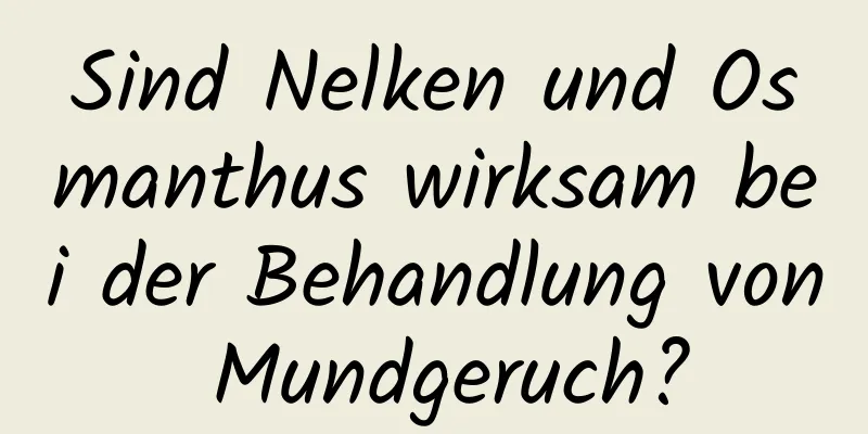 Sind Nelken und Osmanthus wirksam bei der Behandlung von Mundgeruch?