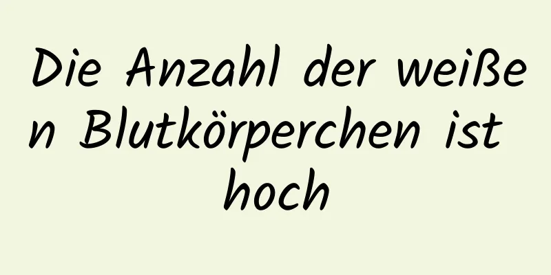 Die Anzahl der weißen Blutkörperchen ist hoch