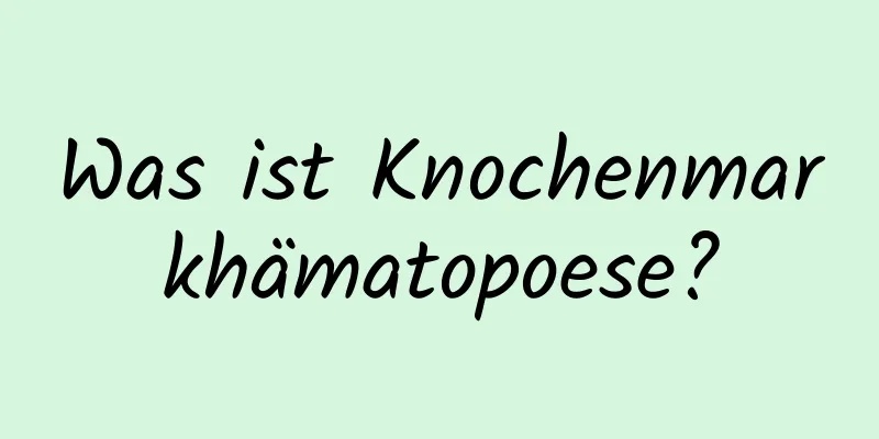 Was ist Knochenmarkhämatopoese?