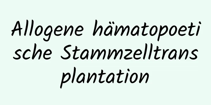 Allogene hämatopoetische Stammzelltransplantation