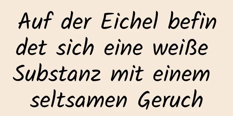 Auf der Eichel befindet sich eine weiße Substanz mit einem seltsamen Geruch