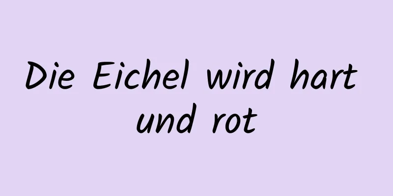 Die Eichel wird hart und rot