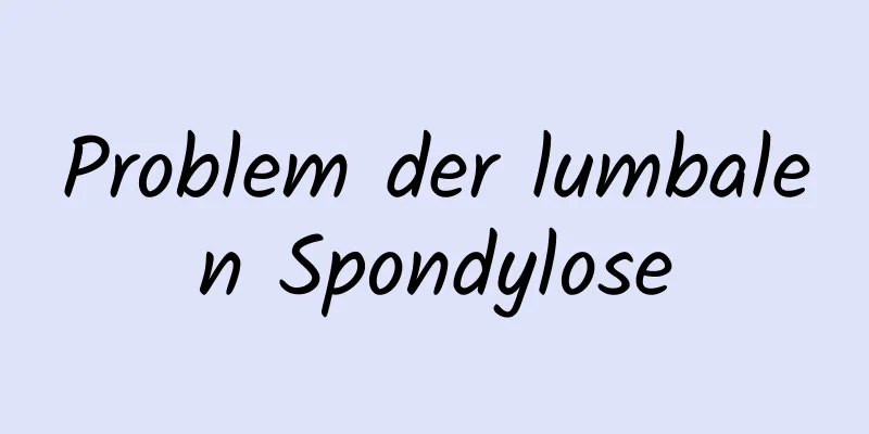 Problem der lumbalen Spondylose