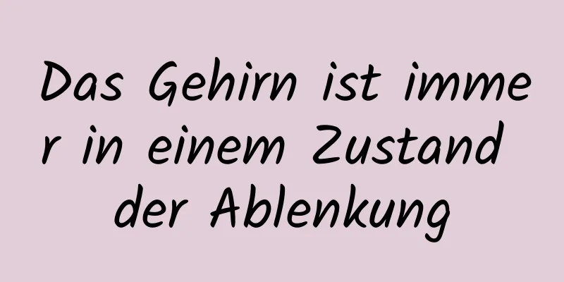 Das Gehirn ist immer in einem Zustand der Ablenkung