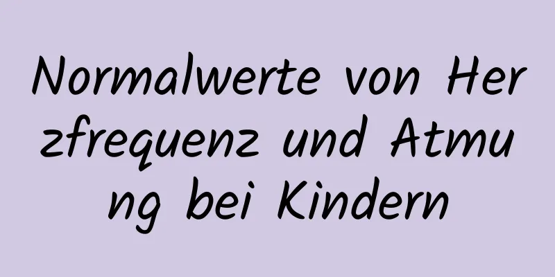 Normalwerte von Herzfrequenz und Atmung bei Kindern