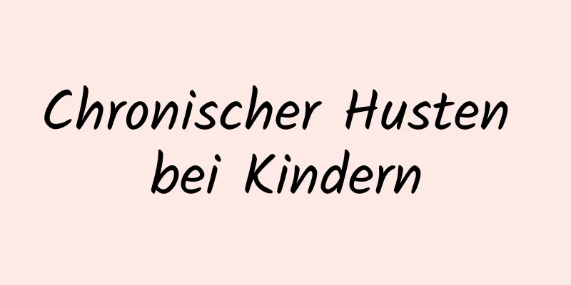 Chronischer Husten bei Kindern