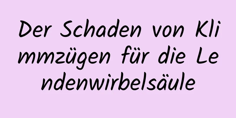 Der Schaden von Klimmzügen für die Lendenwirbelsäule