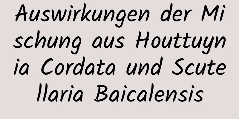 Auswirkungen der Mischung aus Houttuynia Cordata und Scutellaria Baicalensis