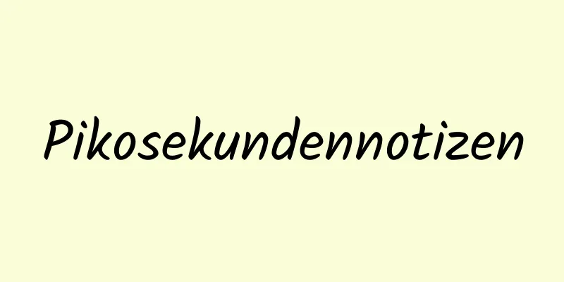 Pikosekundennotizen