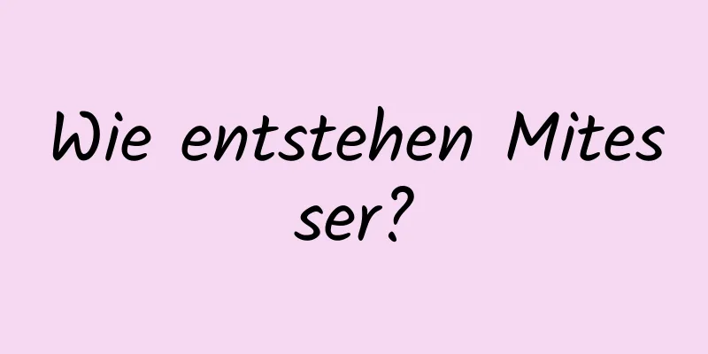 Wie entstehen Mitesser?