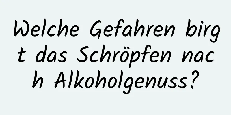 Welche Gefahren birgt das Schröpfen nach Alkoholgenuss?