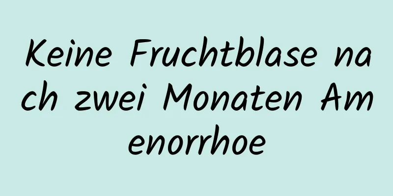 Keine Fruchtblase nach zwei Monaten Amenorrhoe