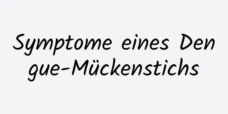 Symptome eines Dengue-Mückenstichs