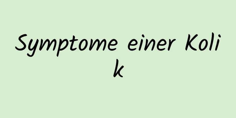 Symptome einer Kolik