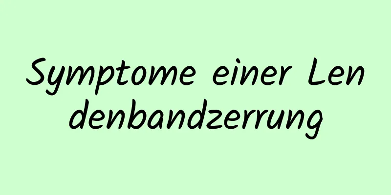 Symptome einer Lendenbandzerrung