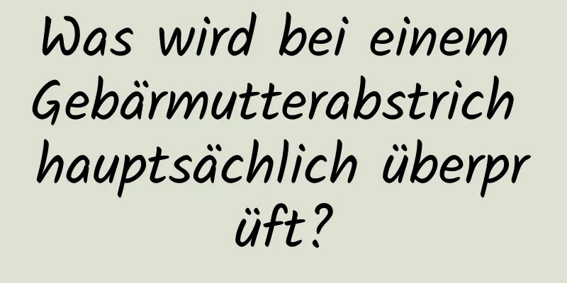 Was wird bei einem Gebärmutterabstrich hauptsächlich überprüft?