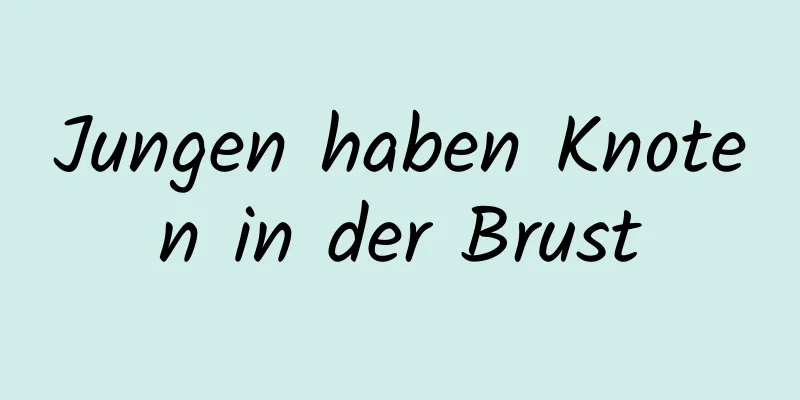 Jungen haben Knoten in der Brust