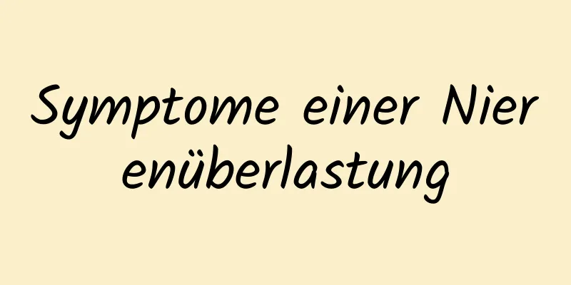 Symptome einer Nierenüberlastung