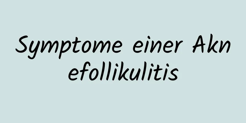 Symptome einer Aknefollikulitis