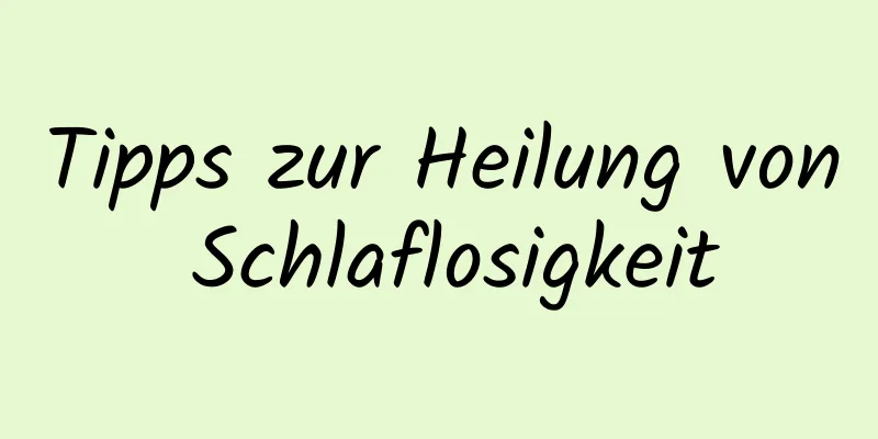 Tipps zur Heilung von Schlaflosigkeit