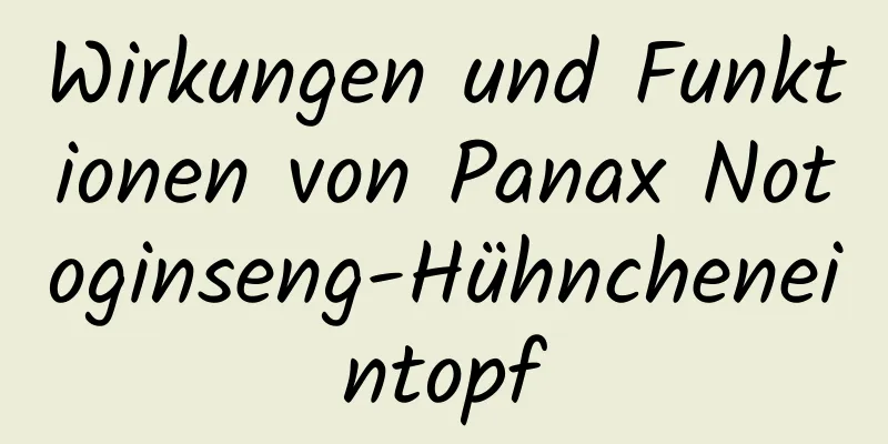 Wirkungen und Funktionen von Panax Notoginseng-Hühncheneintopf