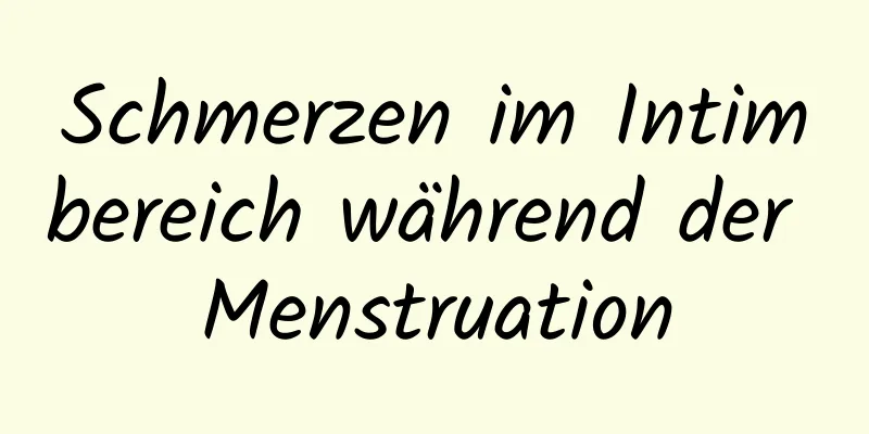 Schmerzen im Intimbereich während der Menstruation