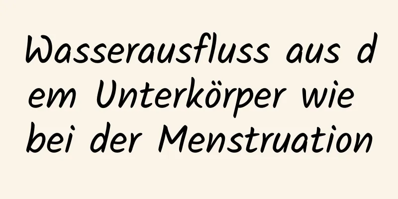 Wasserausfluss aus dem Unterkörper wie bei der Menstruation