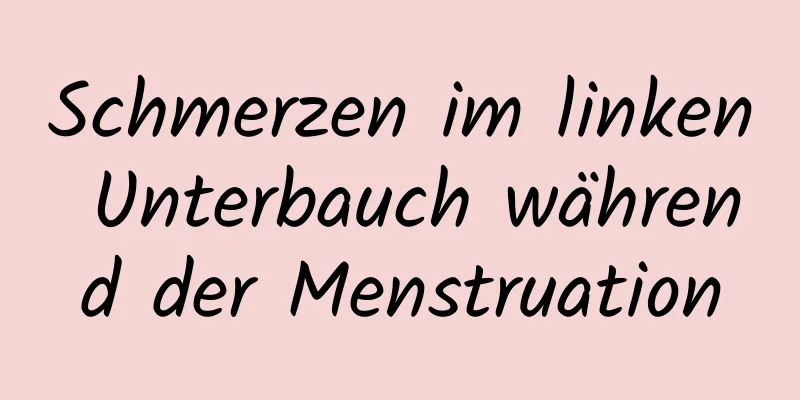 Schmerzen im linken Unterbauch während der Menstruation