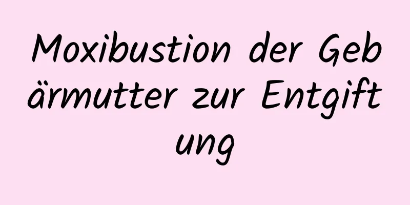 Moxibustion der Gebärmutter zur Entgiftung