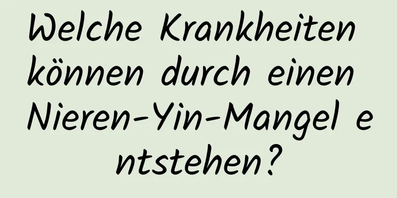 Welche Krankheiten können durch einen Nieren-Yin-Mangel entstehen?